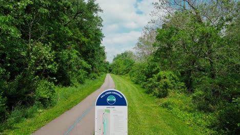 fall creek greenway in indianapolis in america