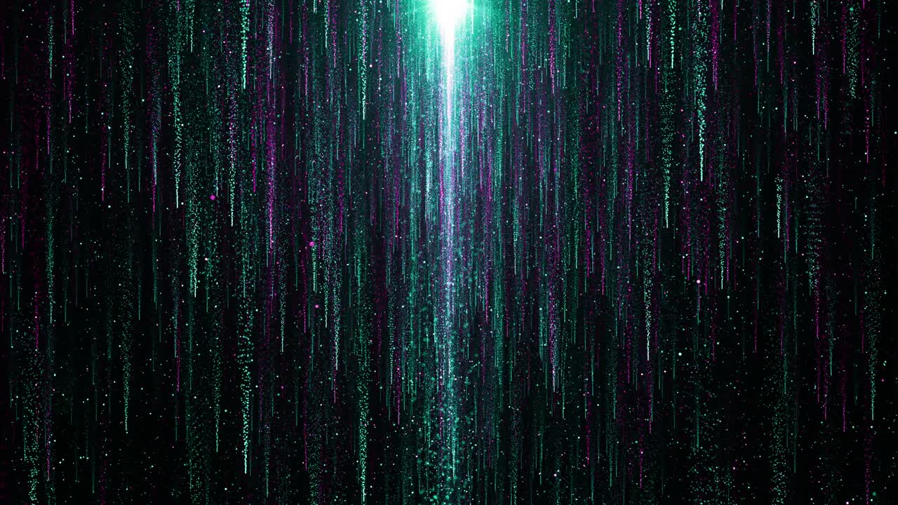 Particles green pink event game trailer titles cinematic concert stage background loop