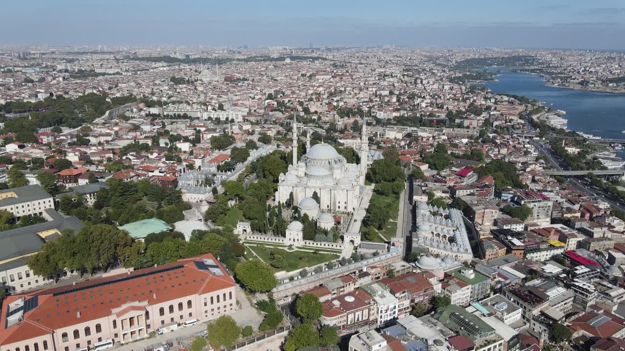 mezquita de suleymaniye estambul aire drone