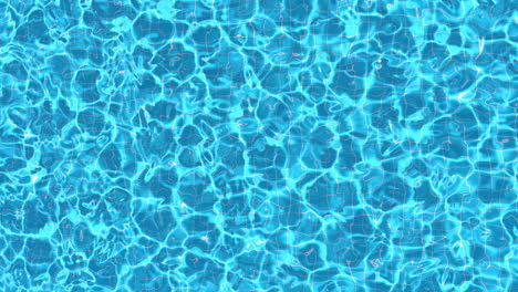 loop animation of water in a pool with caustics top view in summer