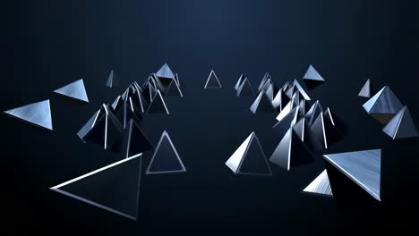 abstract dark metallic pyramids geometric background