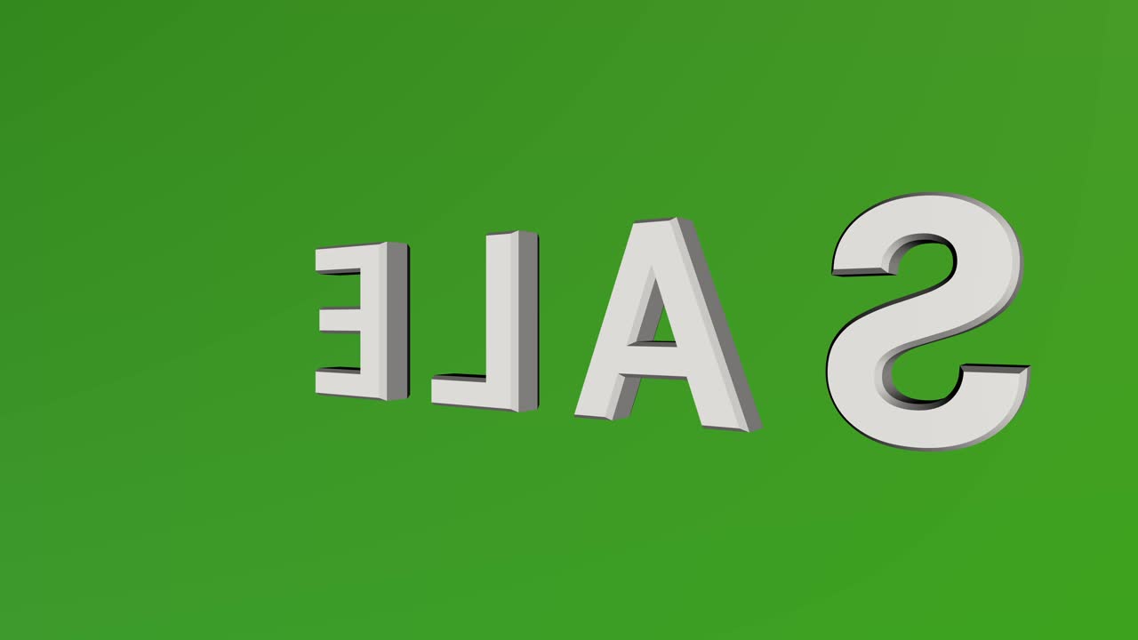 mensaje publicitario nostálgico de venta antigua en pantalla verde croma