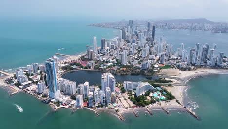 bocagrande at cartagena in bolivar colombia