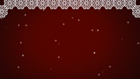 Animation-of-snow-falling-on-burgundy-background