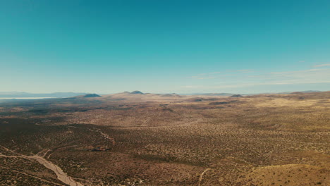 Drone-panoramic-image-of-La-Payunia,-a-place-with-high-volcanic-cone-concentration