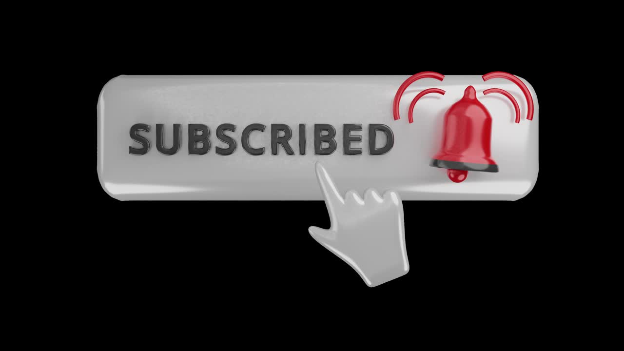 Please Subscribe Click the Bell Icon Floating bar 3D Animation Transparent Video