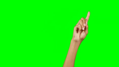 mano fingiendo usar una pantalla invisible