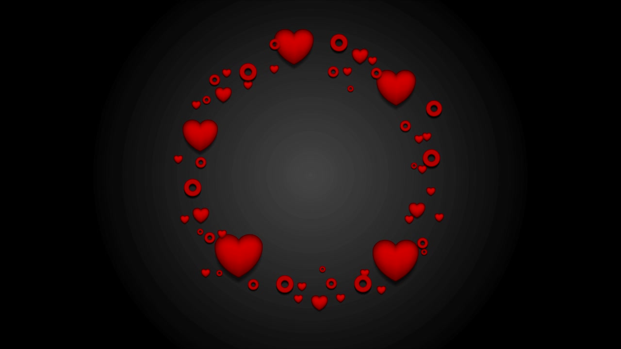 corazones rojos video clip del día de san valentín