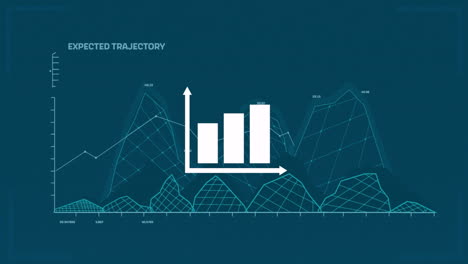 animation of digital data processing and statistics