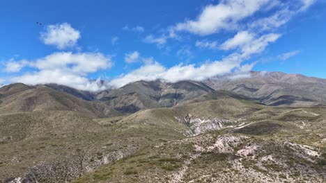 drone view of the mountainous landscape in tucumán province, argentina