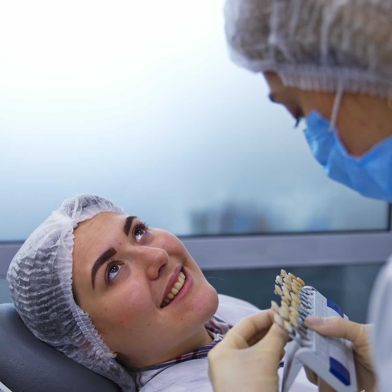 Stomatology young assistant studying. Medical school auditory