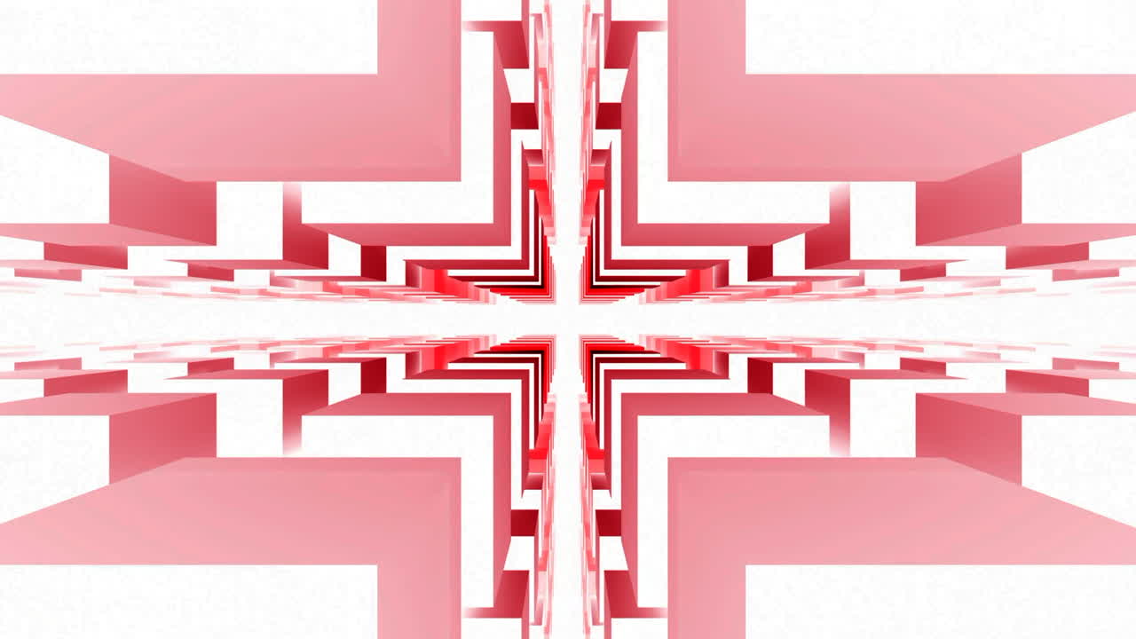 Abstract Geometric Pattern with Pink Cubes