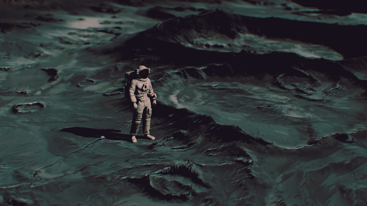 Astronaut on lunar landing mission. Elements of this image furnished by NASA