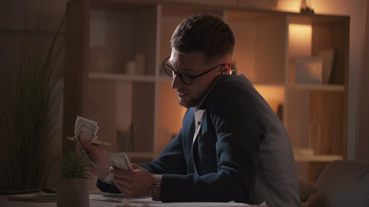 business communication busy man financial tasks