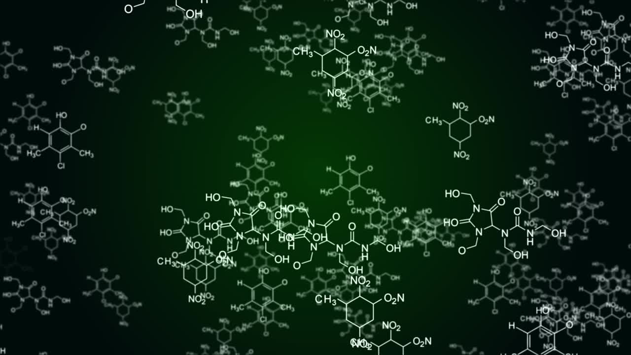 추상적인 4k 루프 창조적 인 디지털 수학 공식 루프 녹색 화면 루프 애니메이션 배경