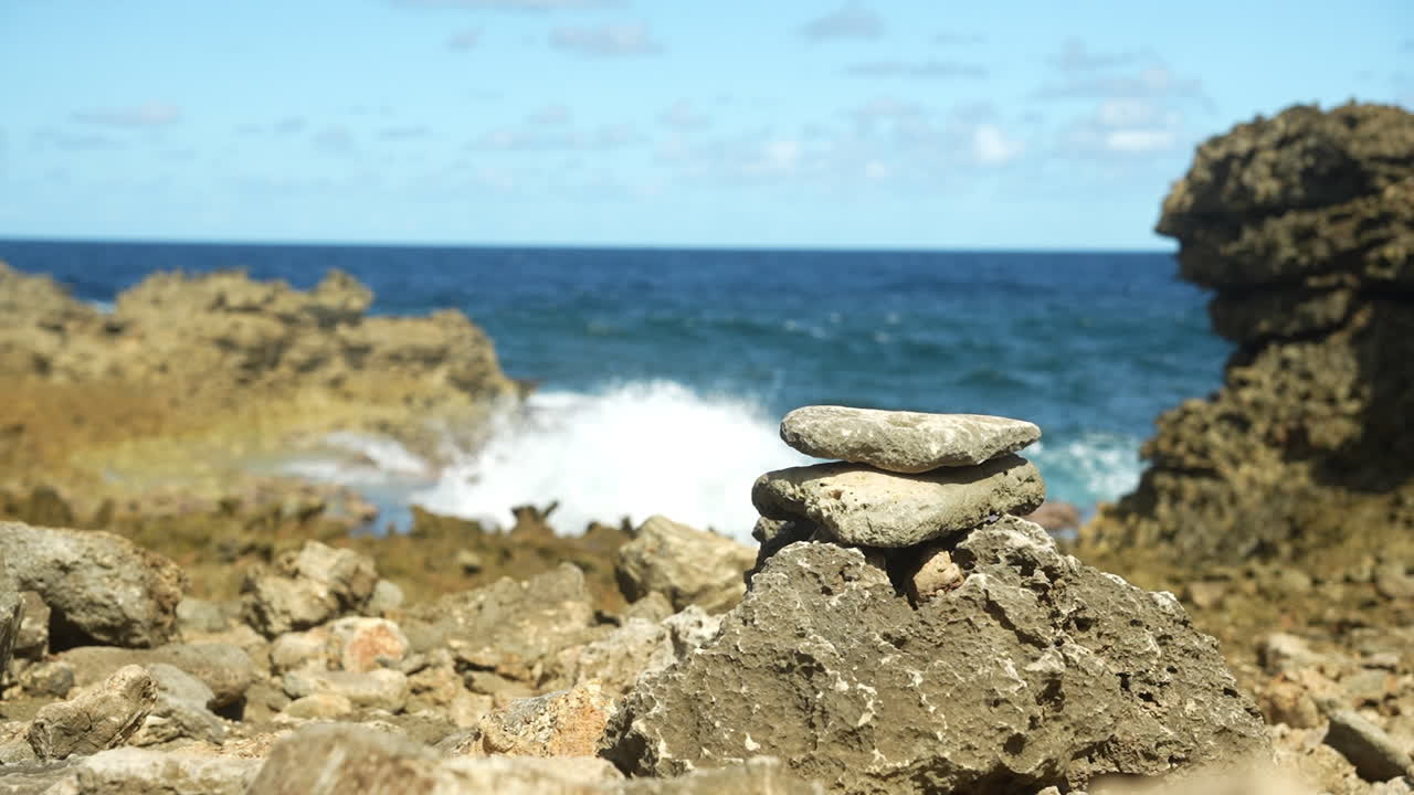 Sea splash background, close-up of Rock detail by the seawater’s edge, ocean spray highlighting natural texture, sea shoreline backdrop for packshots