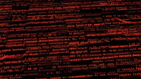 red code background
