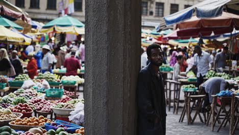 busy market scene