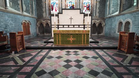 ireland epic locations st canices cathedral kilkenny city ireland beautiful craftsman ship altar stonework and colourful marble floors and stained glass