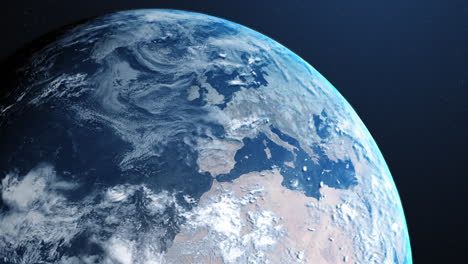 animation of earth in space 4k