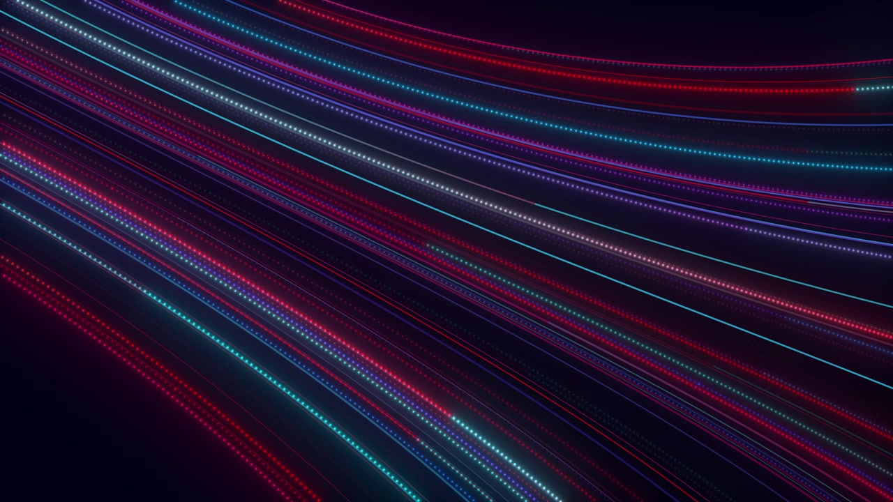 Abstract Motion Background with Glowing Neon Data Lines