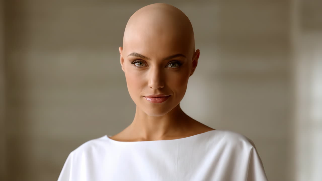 портрет лысой женщины