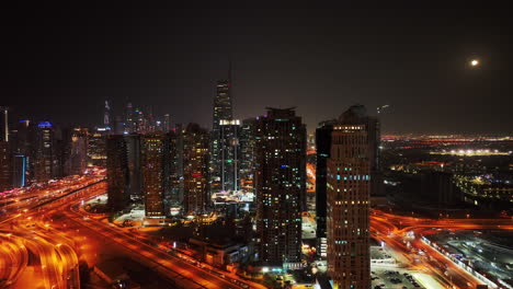 forwards fly above night city