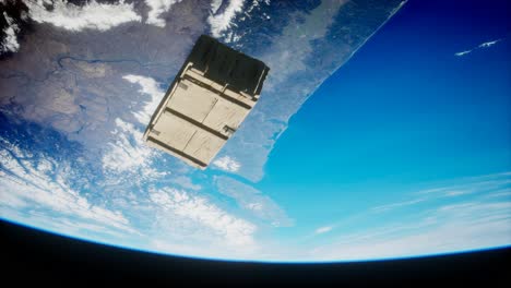 old-wood-box-on-Earth-orbit