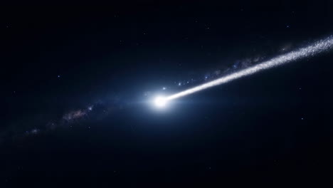 comet in deep space