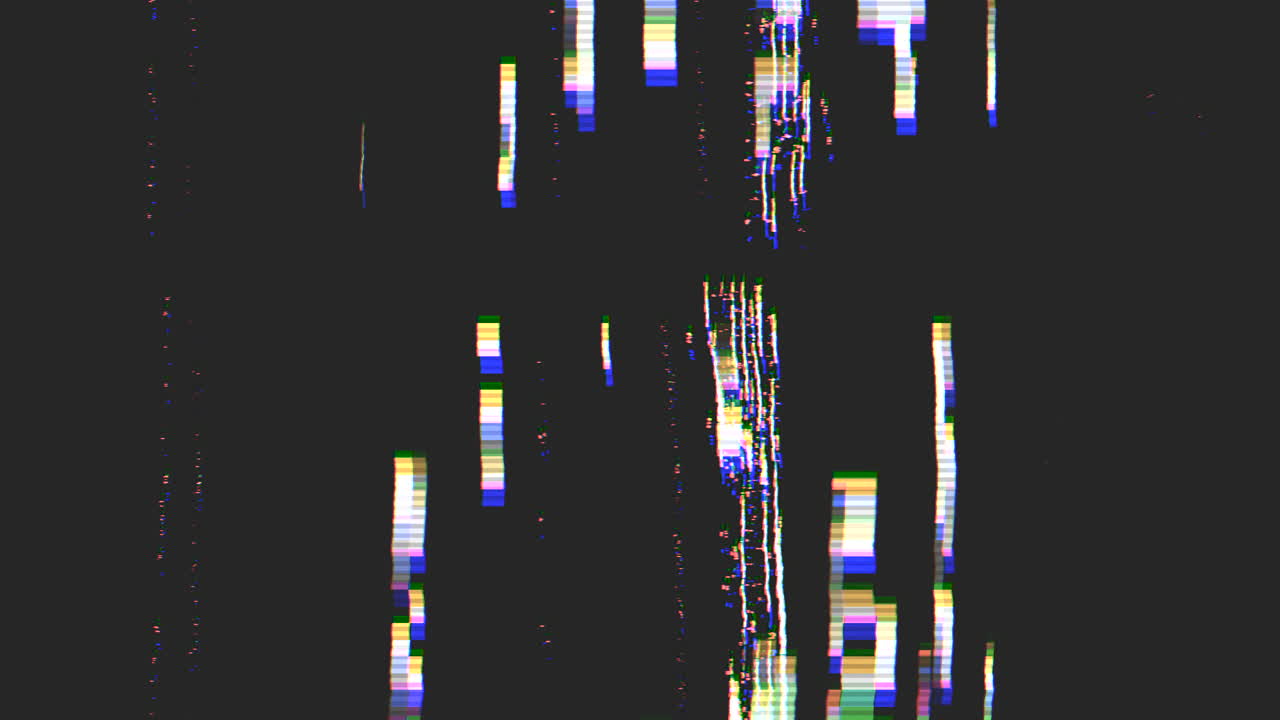 Glitch and noise television defects with artifacts