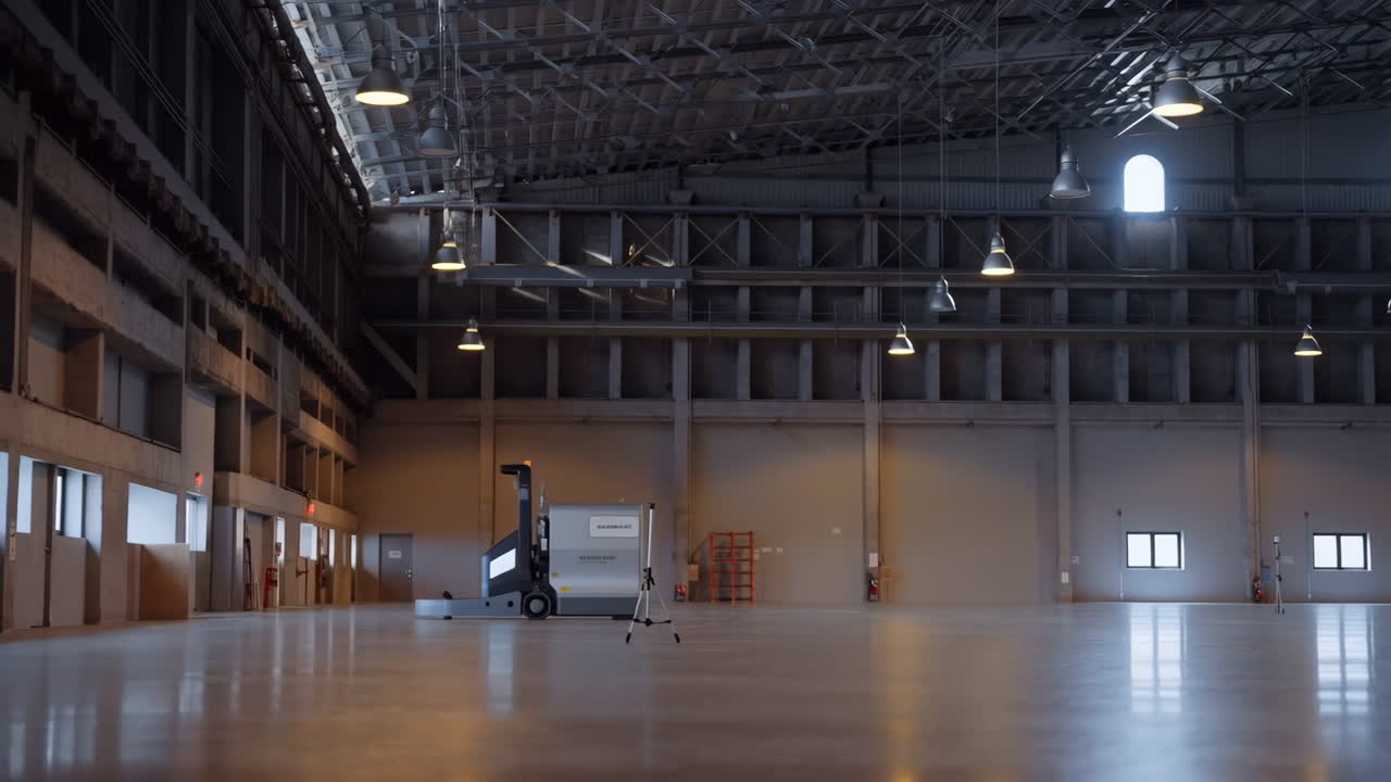 Warehouse Interior with Robot