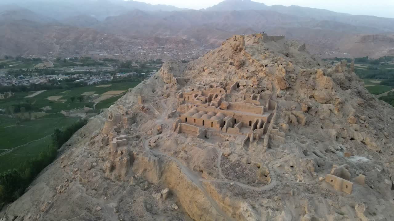 Drone footage from The Bamyan caves are historical and ancient caves located in the Bamyan province of Afghanistan. January 12, ?2022