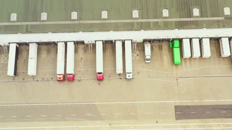 aerial view of goods warehouse