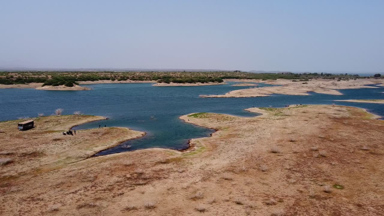 Hub Dam in Balochistan showing a severe drought and water crisis