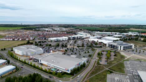 drone shot of westwood cross shopping centre in thanet kent