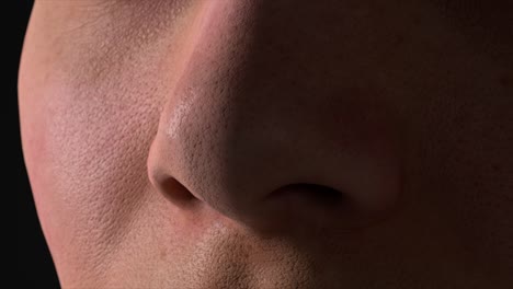 close-up of a human nose