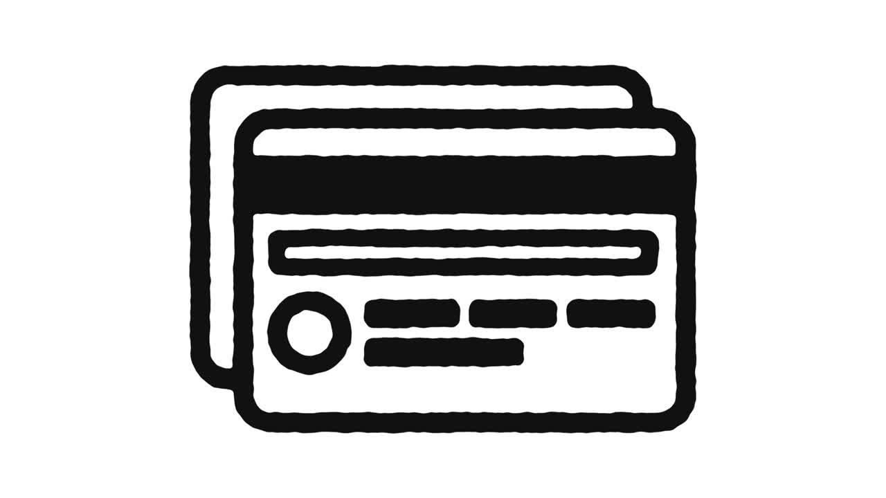 imágenes de animación de iconos de tarjetas de crédito y canal alfa