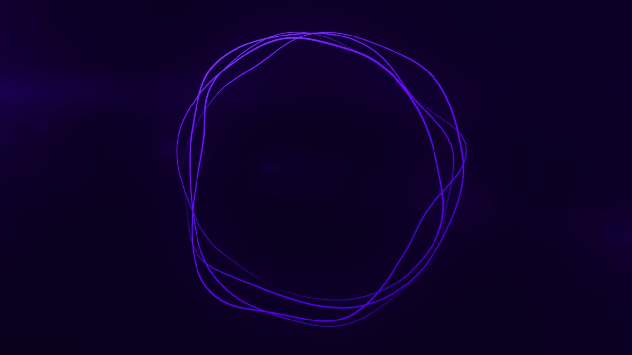 ultra hd 4k abstracto 3d render círculo de neón. violeta, azul círculos de neón abstracto futurista fondo de movimiento de alta tecnología. vídeo animación 3d. 3840x2160