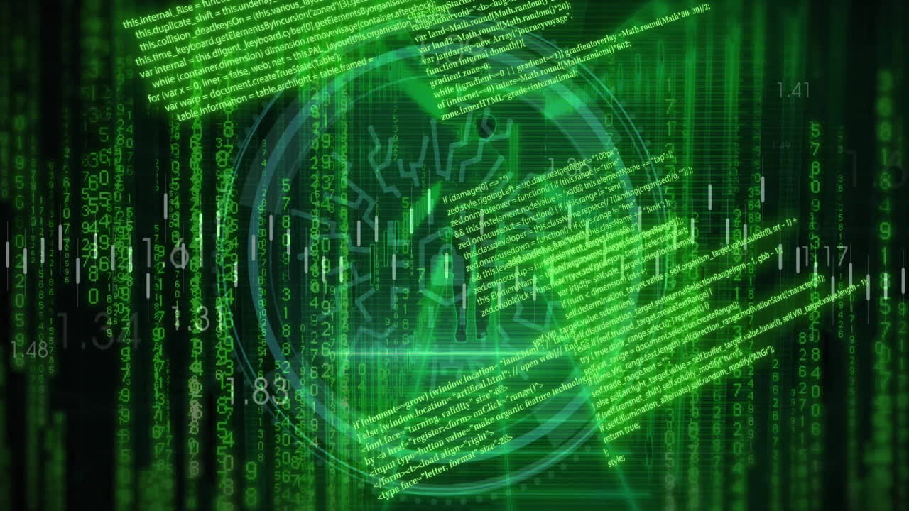 범위의 애니메이션과 컴퓨터 서버를 통한 데이터 처리