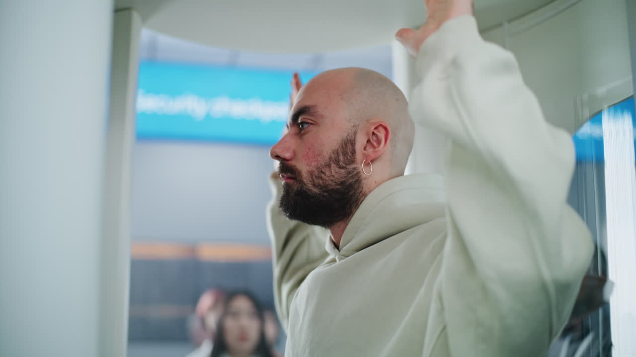 visión borrosa del punto de control de seguridad