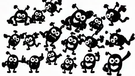 playful cartoon germs and microbes