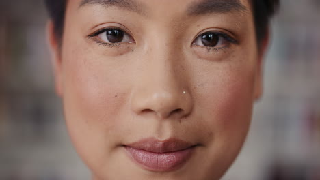 close up of beautiful woman face portrait