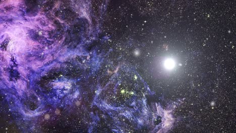 superficie de 4k de la nube nebulosa en movimiento en el universo