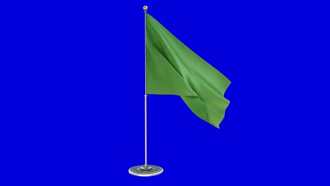 libya 3d illustration of the waving flag on a pole with chroma key