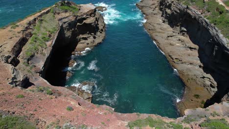 seascape in frazer park, nsw, australia - drone shot