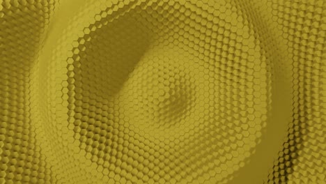 abstract hexagon with offset effect. animation of yellow pure hex rings. abstract background for a business presentation. seamless loop of 4k 3d rendering.