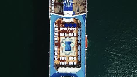 cruise ship in zihuatanejo bay, in the pacific ocean, on vacation. 4k drone shot