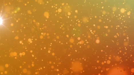 Animation-of-light-and-orange-spots-on-orange-background