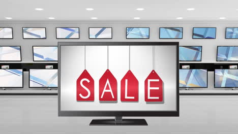 venta de televisión en exhibición