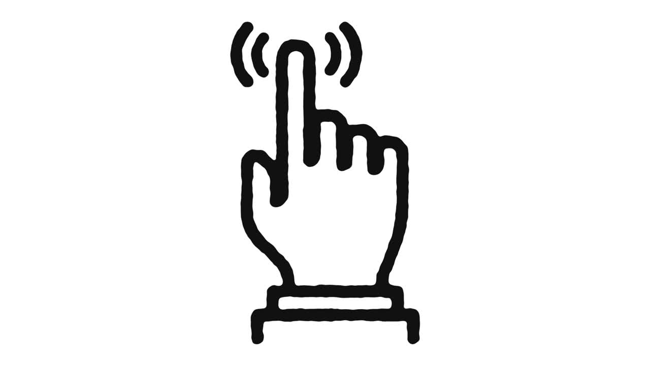 Touchscreen Icon Animation Footage & Alpha Channel